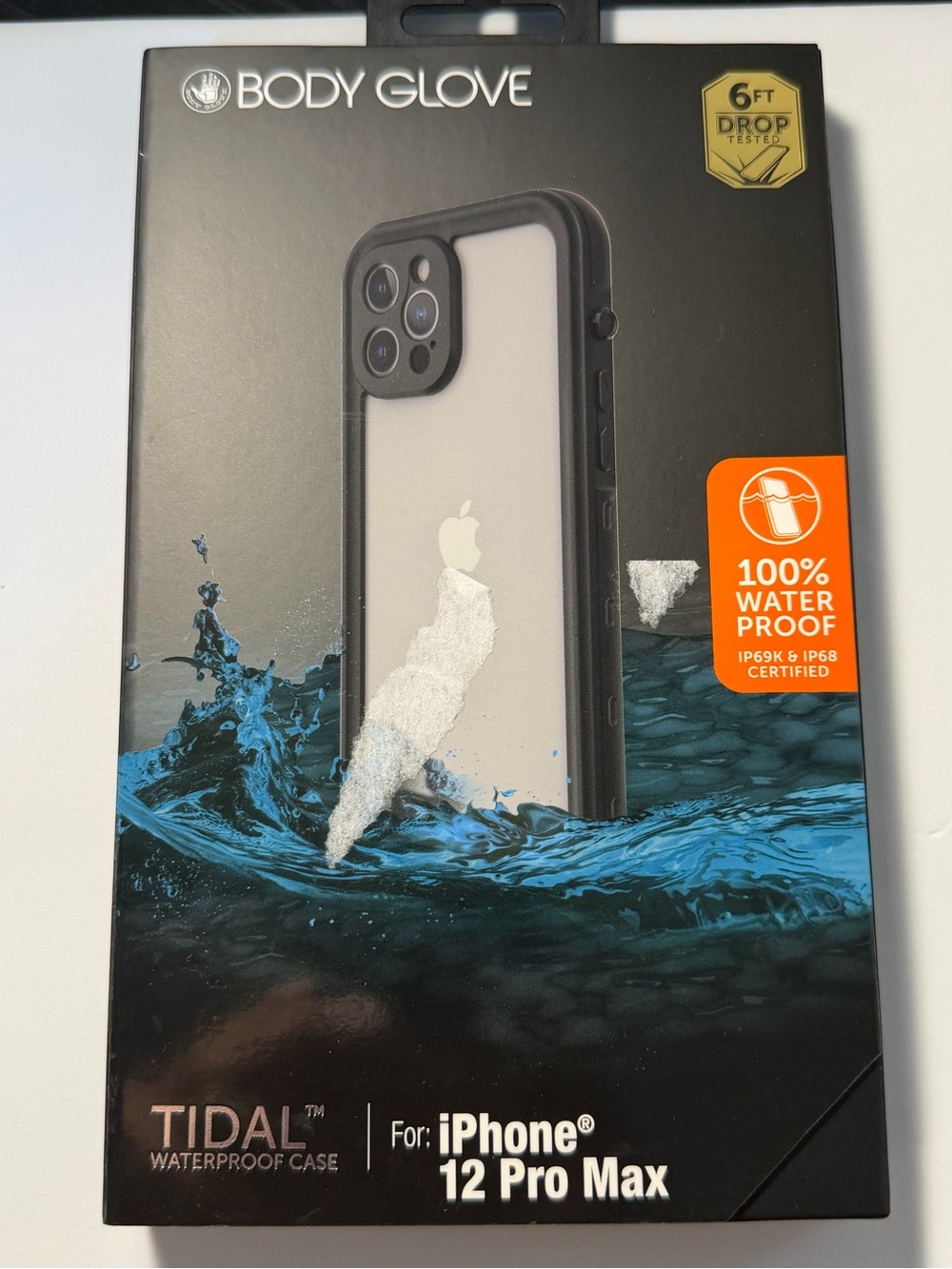 Body Glove Tidal Waterproof Case - Black with Clear Back iPhone 12 Pro Max Case